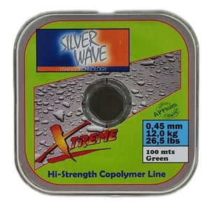 Silver Wave - Nylon De Pesca Transpa Verde 0,45Mm Resisten12Kg Bobina100M