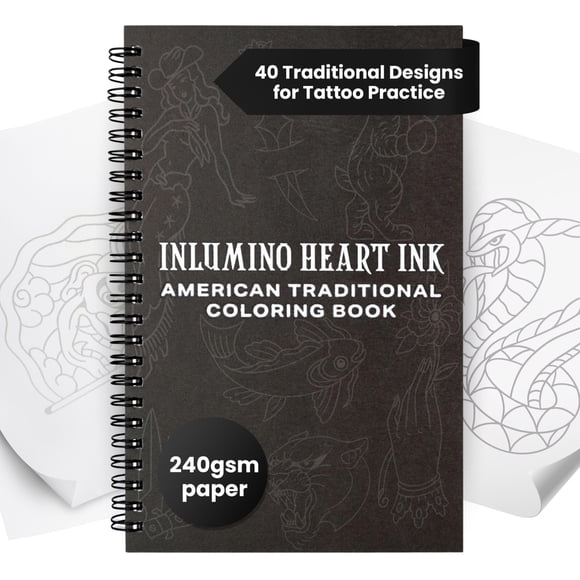 Libro de colorear Inlumino Heart Ink – Tradicional Americano