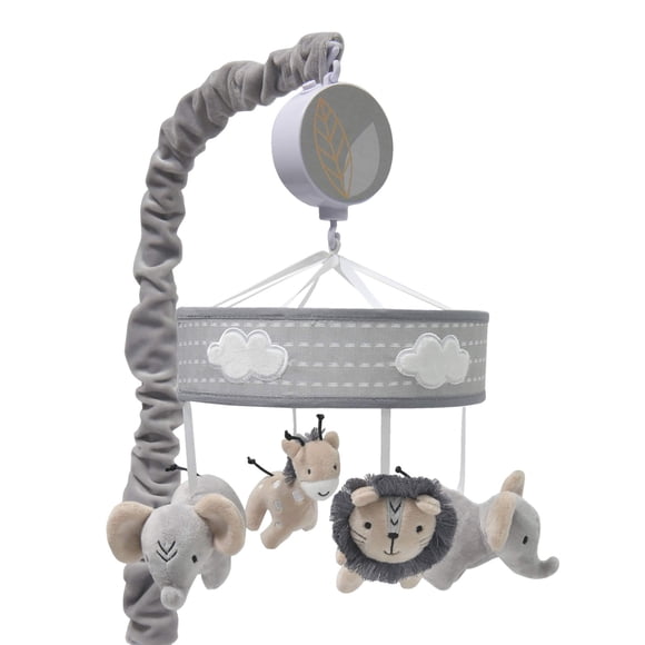 Crib Mobile Lambs & Ivy Jungle Safari Animals con música