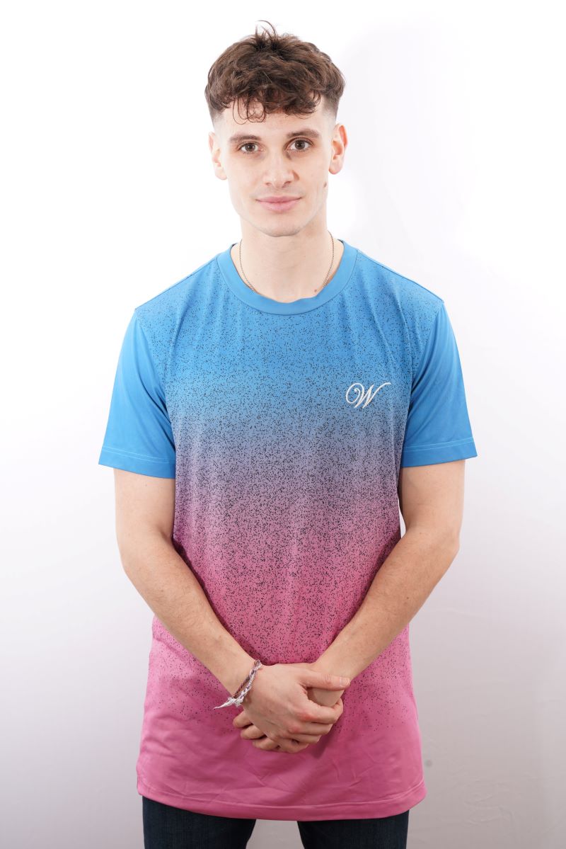 White Clothing - Polera Azul Y Rosa Super Fit