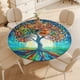 thumbnail image 4 of Árbol de la vida-theme Fitted Round Tablecloths Elastic Edged Table Covers Waterproof Table Cloth for Kitchen Holiday Party Tables Decor 150cm, 4 of 6