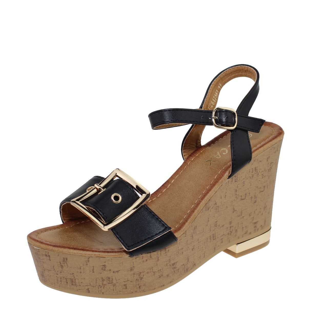 Sandalia Negro Vía Franca