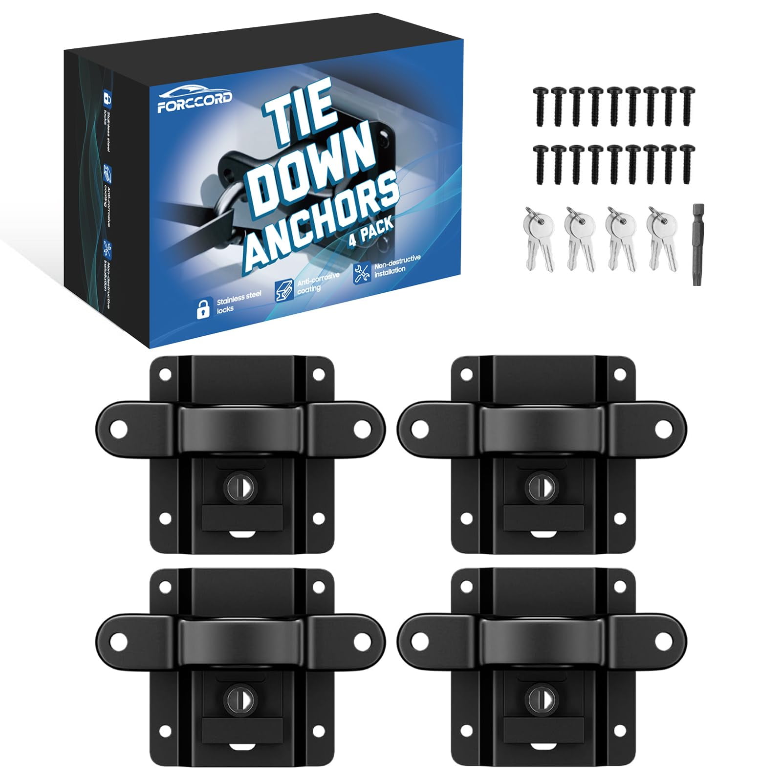 Anclajes De Amarre Forccord Para Ford F150, F250, F350 Y Raptor