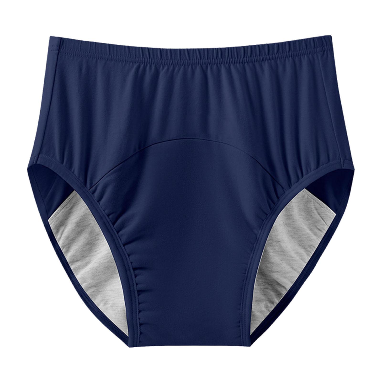 Ioensy - Pañal Para Adultos, Ropa Interior Para Incontinencia, Calzoncillos De Algodón Para Personas Mayores, Azul, L