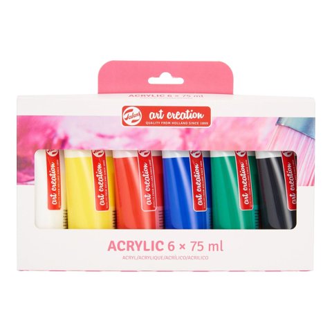 Acrílicos Art Creation Pack 6 Colores Básicos 75Ml