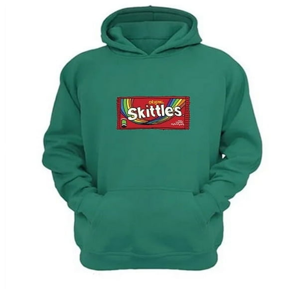 Polerón Canguro Skittles Verde Aguamarina Talla L Unisex