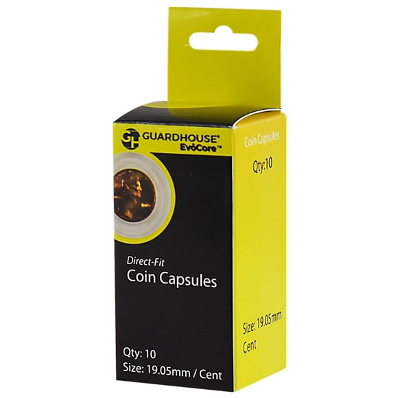 Cápsulas para monedas Guardhouse Centavo 19 mm, paquete de 10
