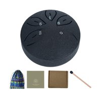 Bothyi - Mini Tambor De Acero, Instrumento Musical De Percusión Para Niños Y Adultos, Para Acampar, Color Negro