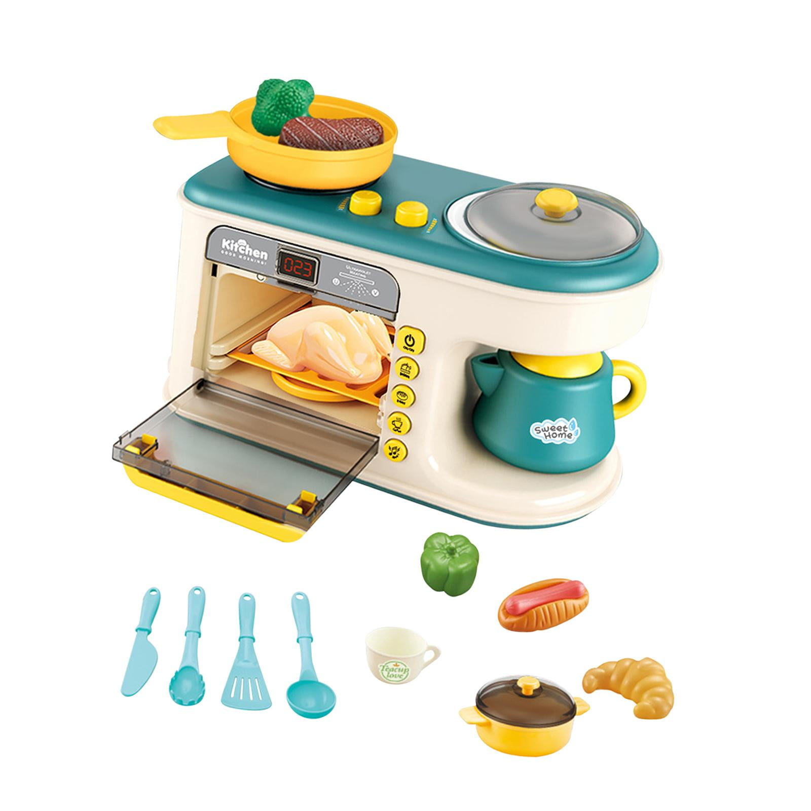 Bothyi - Juguetes De Microondas Juego De Cocina Juguetes De Cocina Regalo Juguetes De Cocina Para Niños Verde