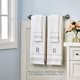 thumbnail image 4 of Toalla de mano SKL Home Casual Monogram, 100% algodón, 16 x 26 cm, color blanco, 4 of 5