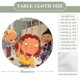 thumbnail image 2 of La Vida Según Ginger theme Fitted Round Tablecloths Elastic Edged Table Covers Waterproof Table Cloth For Kitchen Holiday Party Tables Decor 120cm, 2 of 6