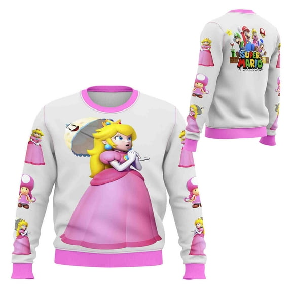 Polerón Princesa Peach Mario Bros D1 - Talla 10