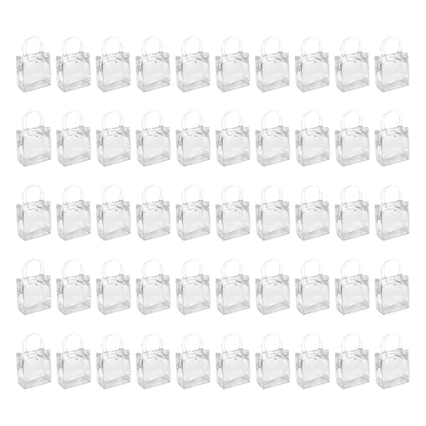 50 Bolsas De Regalo Transparentes De PVC Para Manualidades, Bolsas De Regalo Para Cumpleaños, Bodas, Fiestas, Altura 15 Cm