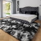 thumbnail image 4 of Alfombra PAGISOFE, negra, blanca y gris, suave y esponjosa, 120 x 180 cm, 4 of 9