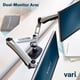 thumbnail image 4 of Brazo para monitor doble Vari VESA 27" ajustable 9 kg, 4 of 7