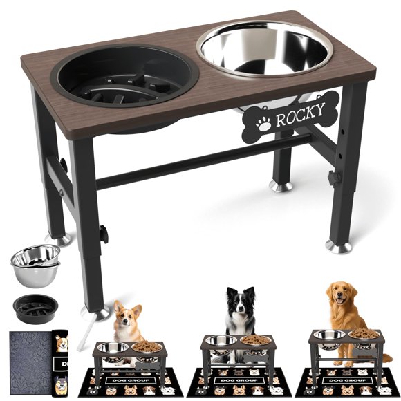 Cuencos para Perro SHAINFUN de Altura Regulable 2x1,715 ml