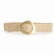 thumbnail image 1 of Cinturón Elasticada Faja Con Cuerina Hebilla Dorada Elegante blanco Talla Única, 1 of 4