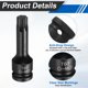 thumbnail image 4 of Uxcell 1/2" Unidad de Enchufe de Bit Torx T60 Impacto 6 Puntos Estrella Enchufes CR-MO Acero con Pasador de Chaveta y Anillo O para Taladros Eléctricos Adaptador de Taller de Garaje, 4 of 7