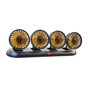Magideal - Ventilador De Aire De Refrigeración Para Automóvil Ventilador De Tablero De Automóvil Multifuncional Plegable Fácil Instalación Orange 24V