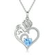 thumbnail image 1 of Collar con colgante de corazón de plata de ley, 1 of 5