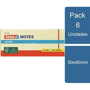 Tesa - Pack 6X3 Notas Adhesivas 50X40Mm