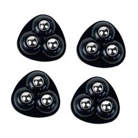 Ioensy - 4 Piezas De Deslizadores De Ruedas Autoadhesivos Para Contenedores De Almacenamiento De Pequeños Electrodomésticos, Color Negro