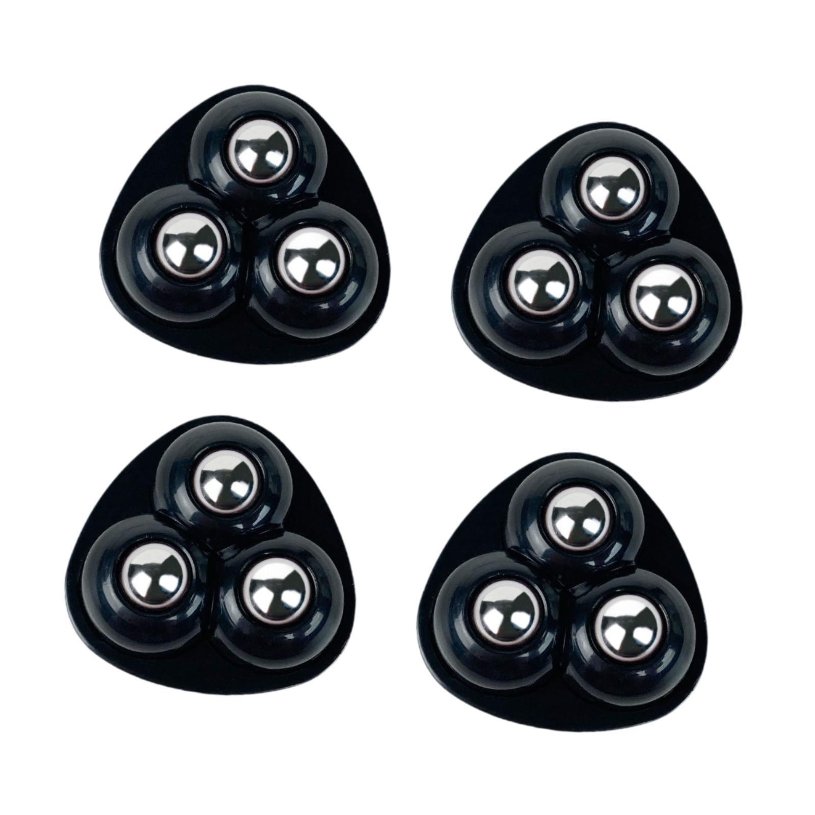 Ioensy - 4 Piezas De Deslizadores De Ruedas Autoadhesivos Para Contenedores De Almacenamiento De Pequeños Electrodomésticos, Color Negro