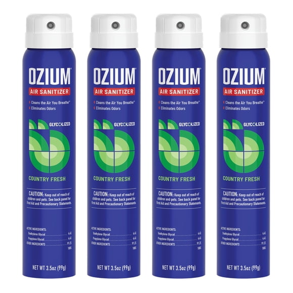 Desinfectante de aire y eliminador de olores Ozium Country Fresh 100 ml x 4