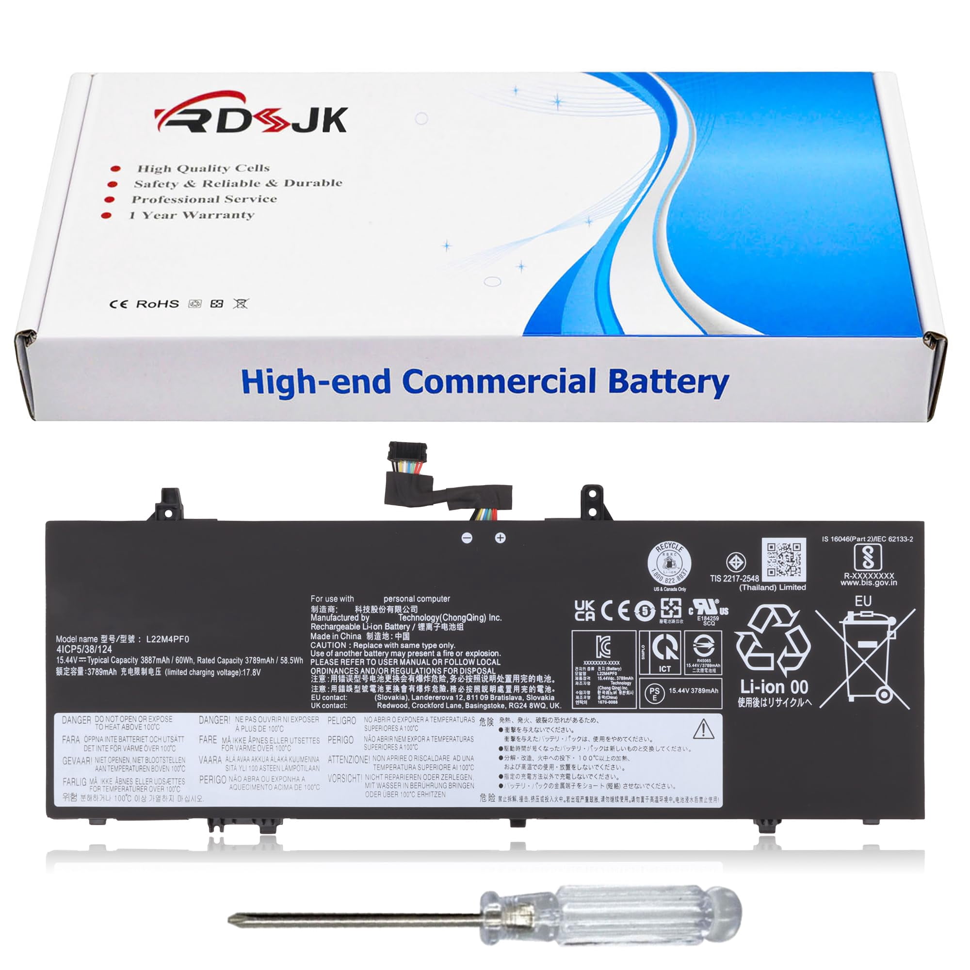 Batería Para Laptop Rdsj 15.44v 60wh Para Lenovo Yoga Slim