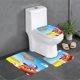 thumbnail image 1 of Monster Bash Juego de 3 alfombras de baño de coral fleece: tapete de baño + alfombra de inodoro en forma de U + funda de tapa de inodoro en forma de O, 1 of 6
