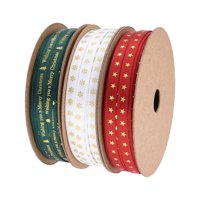 Magideal - 3 De 10 Yardas De Cintas Navideñas, Conjunto De Cintas Navideñas, Amplia Aplicación Para Regalos, Paquete De Envoltura, Decoraciones Navideñas,