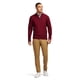 thumbnail image 3 of Suéter IZOD Essentials Premium para Hombre con Cierre Cuarto de Cremallera Granate XL, 3 of 4