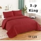 thumbnail image 1 of Cobertor de verano tipo quilt tamaño 2 Plazas Color Burdeo, 1 of 1