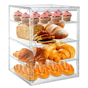 Genérico - Vitrina De Pastelería De 4 Niveles Para Fiestas De 39,4 X 29 X 24,9 Cm Con Puerta Magnética