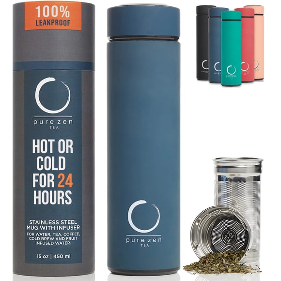 Thermos Pure Zen Tea 450 ml Azul con Infusor