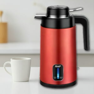 Raf - Termo Hervidor Eléctrico Acero Inoxidable 2 Litros Rojo