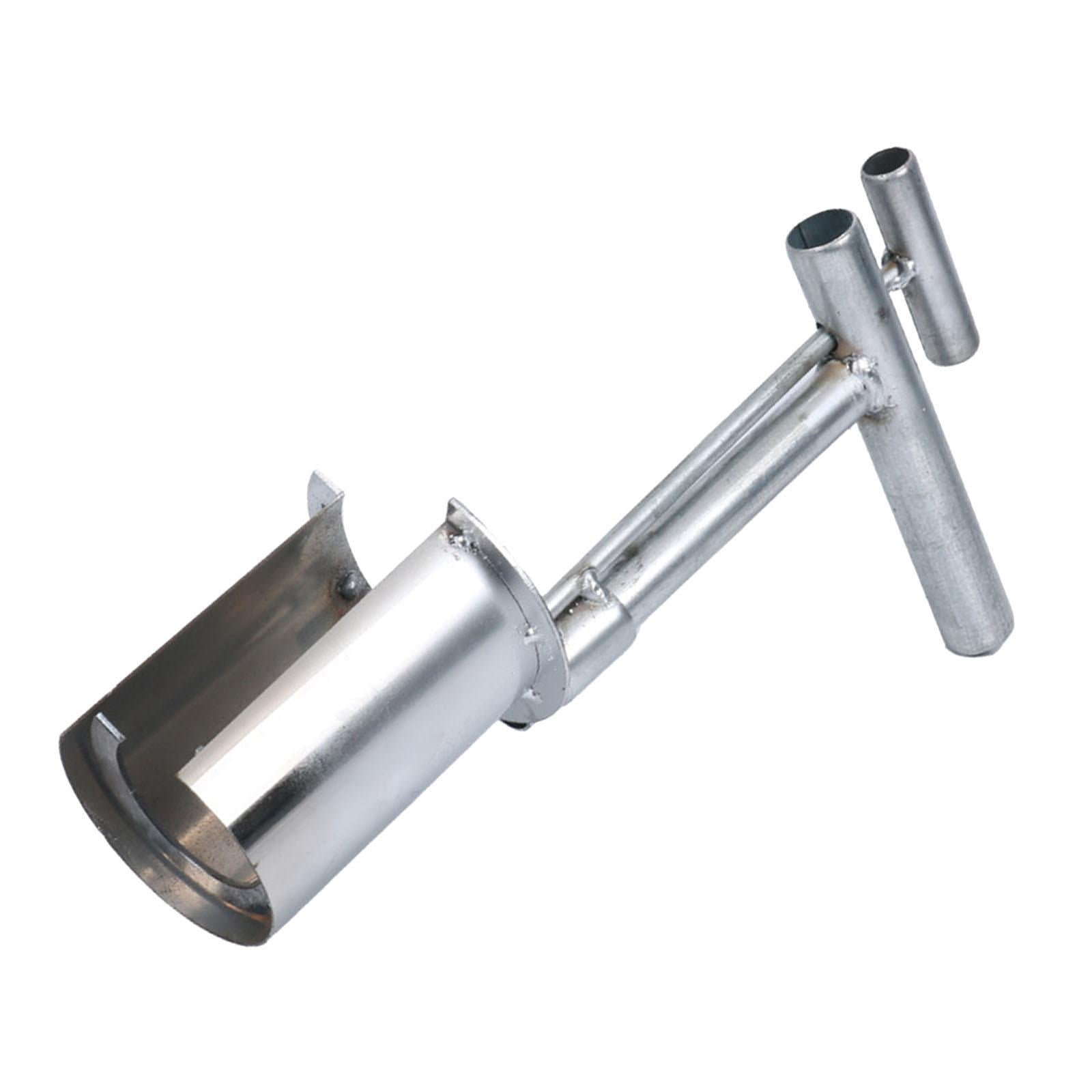 Magideal - Maceta De Bulbos Para Trasplante De Flores, Base Dentada De Acero Inoxidable, Herramienta De Plantación De Bulbos Para Jardín, Agujeros De Excavación