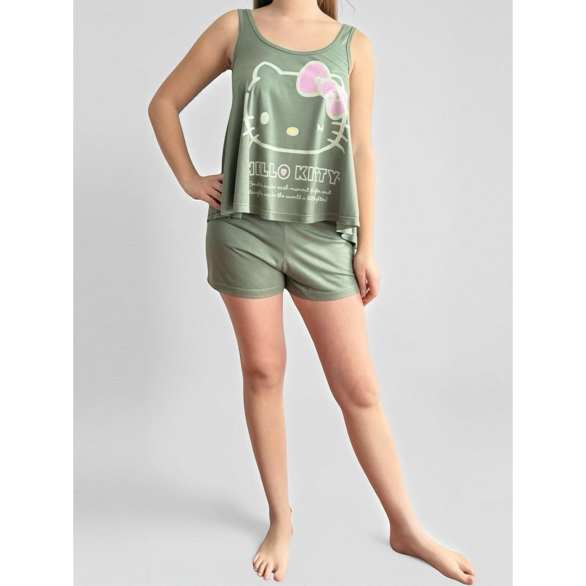 Pijama Mujer Hello Kitty Verde Xl