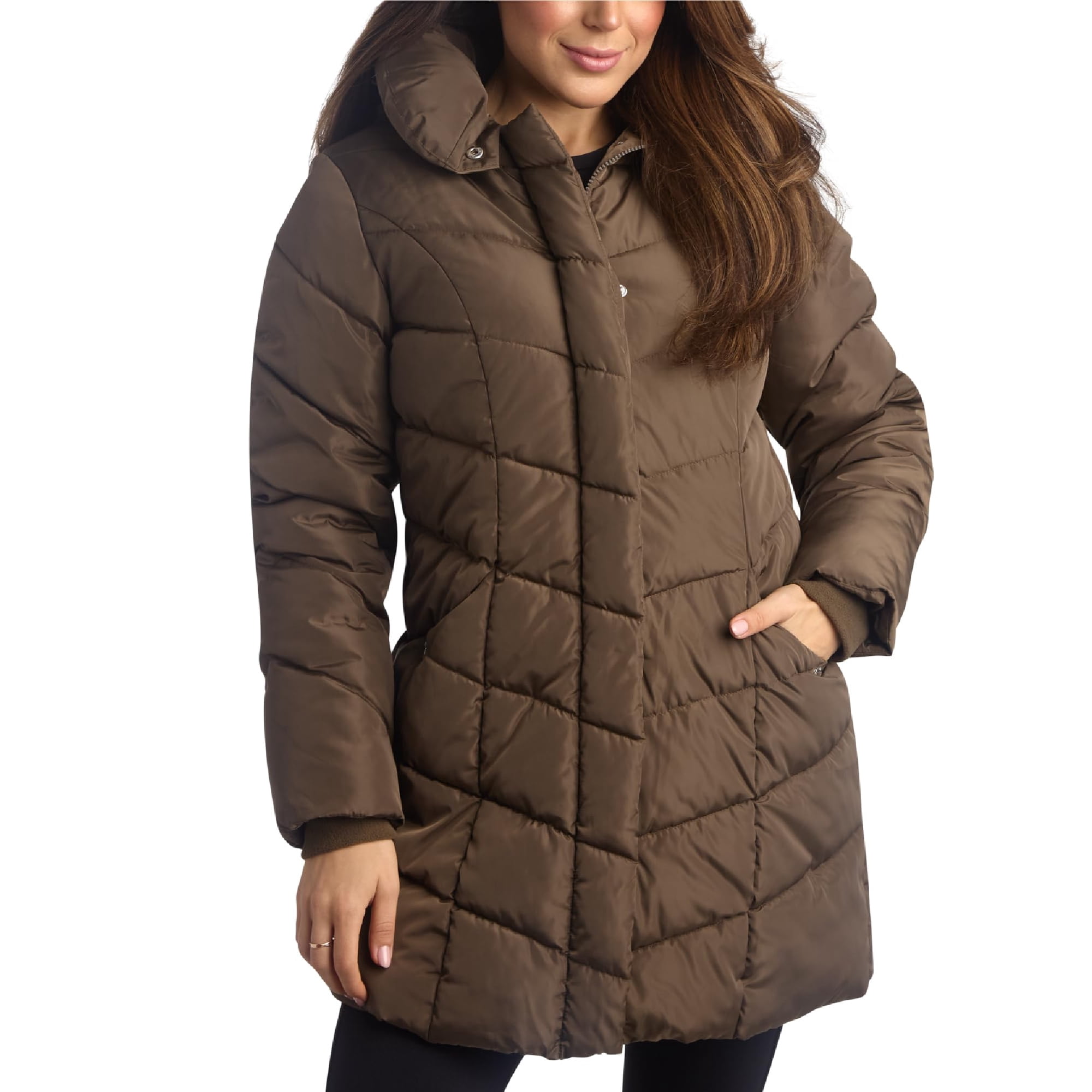 Chaqueta De Invierno Con Aislamiento Steve Madden, Parka Acolchada Para Mujer