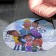 thumbnail image 4 of Cazadores del Clima Alfombra Redonda de Felpa Coral, Antideslizante, No Desprende Pelusas, Lavable y Duradera para Salón, Dormitorio y Habitación de Niños 60cm, 4 of 6