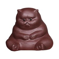 Bothyi - Mini Estatua De Gato, Escultura De Gatito, Figuras De Gatito En Miniatura Para Coche De Jardín Interior, Violeta Profundo