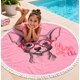 thumbnail image 2 of Toalla Redonda de Playa y Piscina con Estampado y Flecos 150 cm, 2 of 6