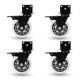 thumbnail image 1 of Juego de 4 ruedas giratorias industriales Iron Forge Tools de 3 pulgadas con bloqueo, 1 of 7