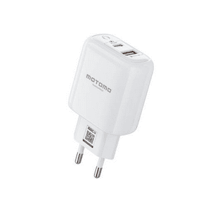 Motomo - Cargador Inteligente Mo-Pd010, Usb-A Y Usb-C, Incluye Cable Usb-C A Usb-C