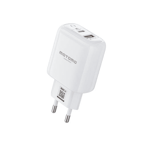 Motomo - Cargador Inteligente Mo-pd010, Usb-a Y Usb-c, Incluye Cable Usb-c A Usb-c