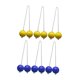 thumbnail image 3 of 6 Pelotas De Escalera Para Juego De Patio, Juego De Golf Para Exteriores, Color Amarillo Y Azul, 3 of 5