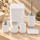 thumbnail image 1 of Set De Baño Completo 6 Piezas De ABS Con Basurero Dispensador Y Escobilla Color Blanco, 1 of 8