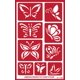 thumbnail image 1 of Plantilla reutilizable para grabado en vidrio Armour Etch, mariposas, 9 diseños, 1 of 1
