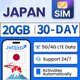 thumbnail image 1 of Tarjeta SIM JETSIM 20 GB 30 días Japón Hotspot 3‑en‑1, 1 of 6