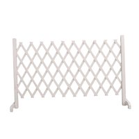 Ioensy - Puerta De Madera Para Perros Puerta De Valla Plegable Extensible Accesorio Profesional Plegable 190Cmx90Cm Blanco